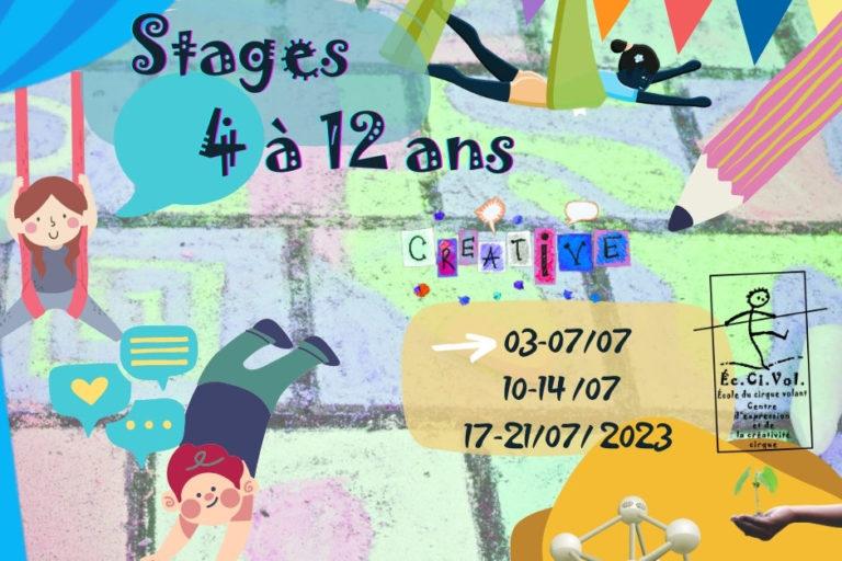 Stage 17/07 – 22/07/2023 expression, cirque, et créativité