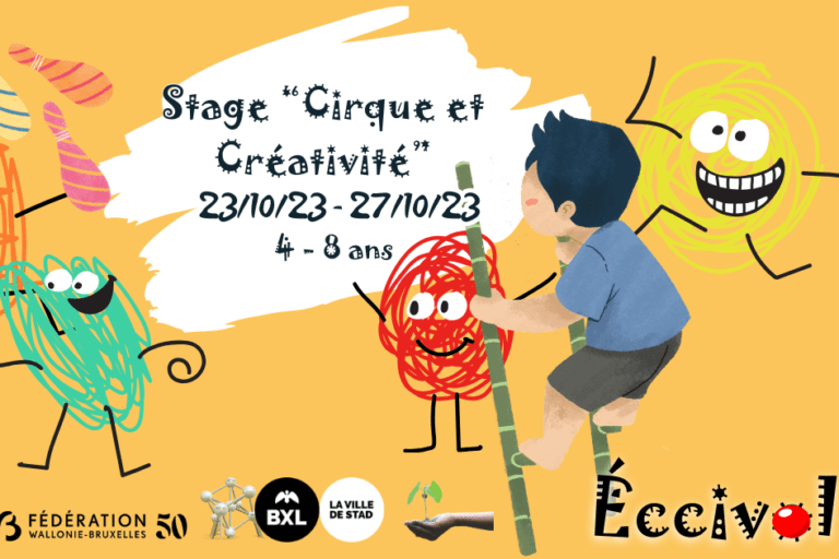 Stage 23/10 – 27/10/2023 Expression, cirque et créativité 4-8 ans