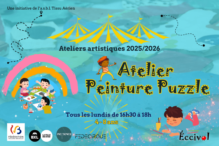 Atelier artistique 4 - 8 ans à Bruxelles – Éc.Ci.Vol (2025–2026)
