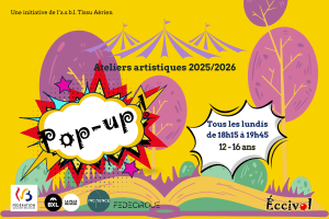 Visuel atelier pop up, tous les lundis 2025/2026