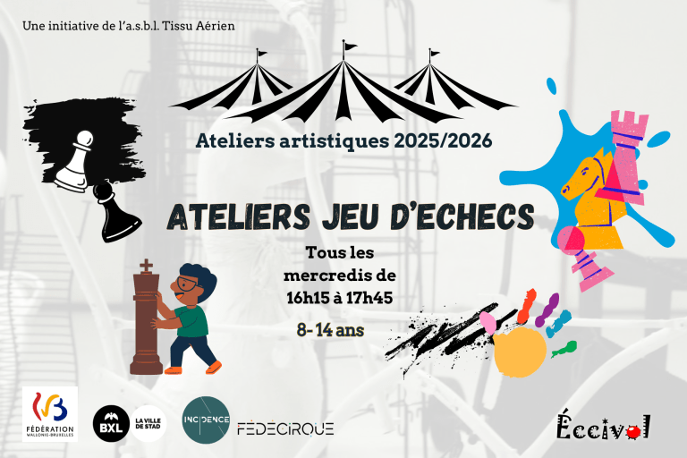 Atelier artistique 8+ ans à Bruxelles – Éc.Ci.Vol (2025–2026)