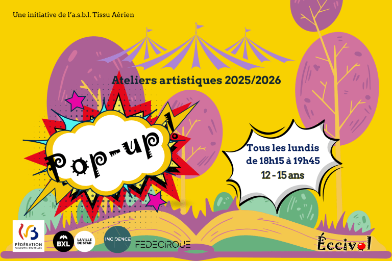 Atelier artistique 12 - 16 ans à Bruxelles – Éc.Ci.Vol (2025–2026)