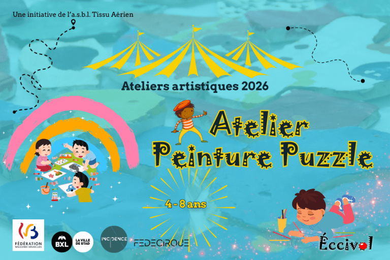 Atelier artistique 4 – 8 ans à Bruxelles – Éc.Ci.Vol (2025–2026)
