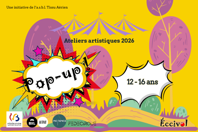Atelier artistique 12 – 16 ans à Bruxelles – Éc.Ci.Vol (2025–2026)
