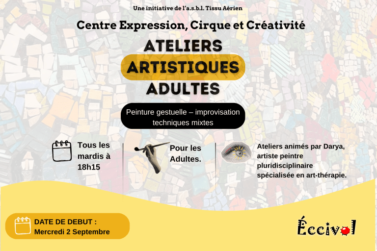 Ateliers artistiques adultes à Bruxelles – Peinture, mouvement et création vivante