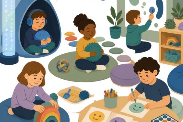 Le parcours “Créer et grandir” ( enfants) –Atelier pour enfant neuroatypique : jeux apaisants, arts & expression émotionnelle
