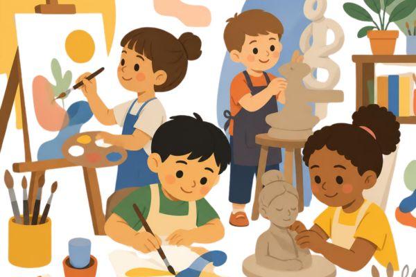Le parcours “Créer et grandir” ( enfants) – Atelier Peinture & Sculpture – Kids +8